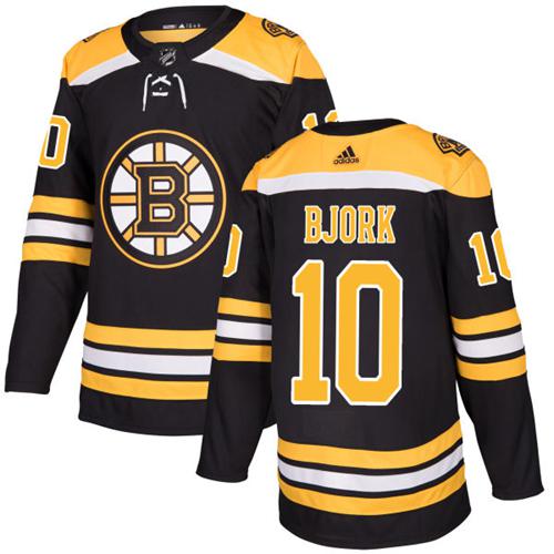 Adidas Men Boston Bruins #10 Anders Bjork Black Home Authentic Stitched NHL Jersey